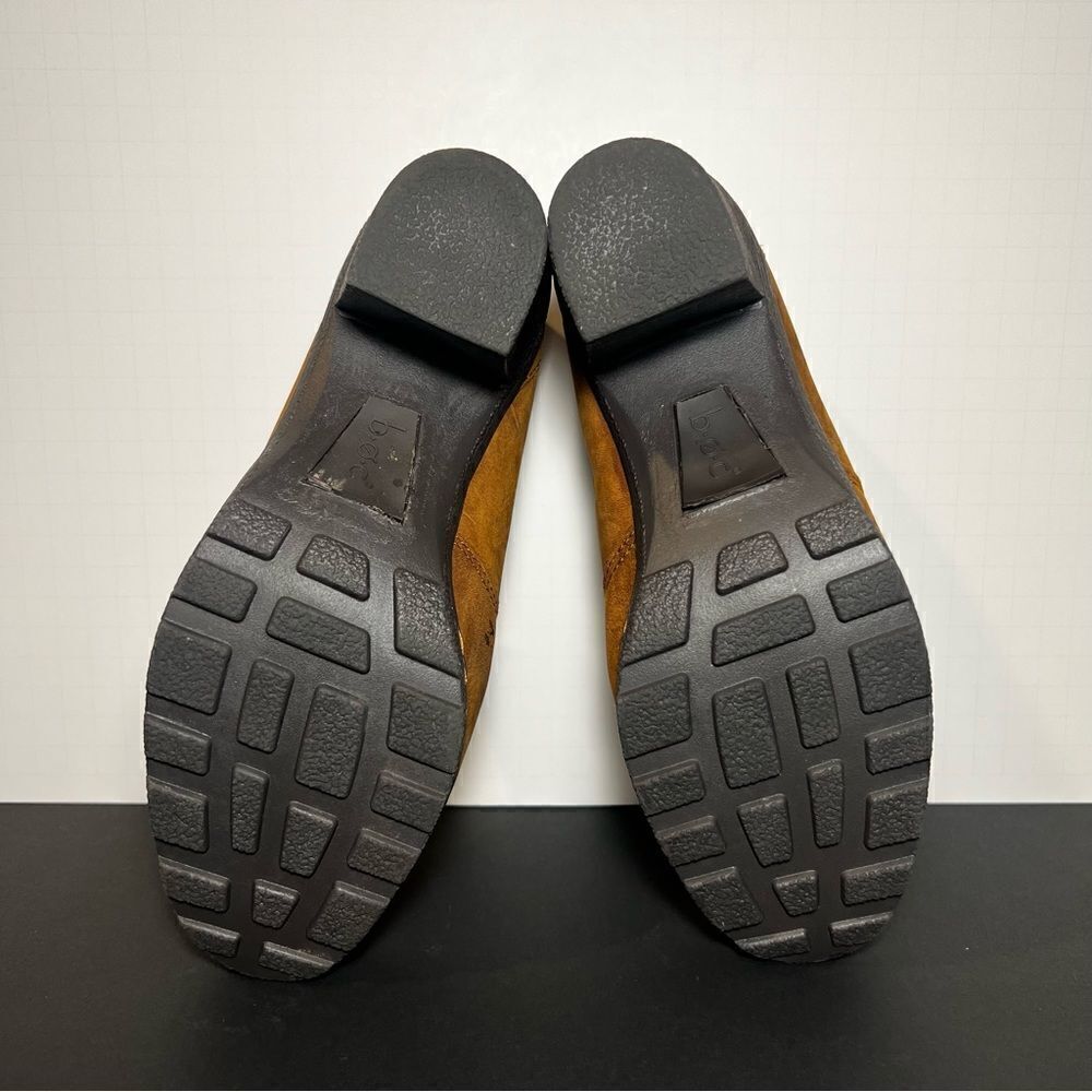 Womens BOC Born Concept Brown Leather Slip On Block Heeled Shoes / Size 9 - Picture 6 of 9